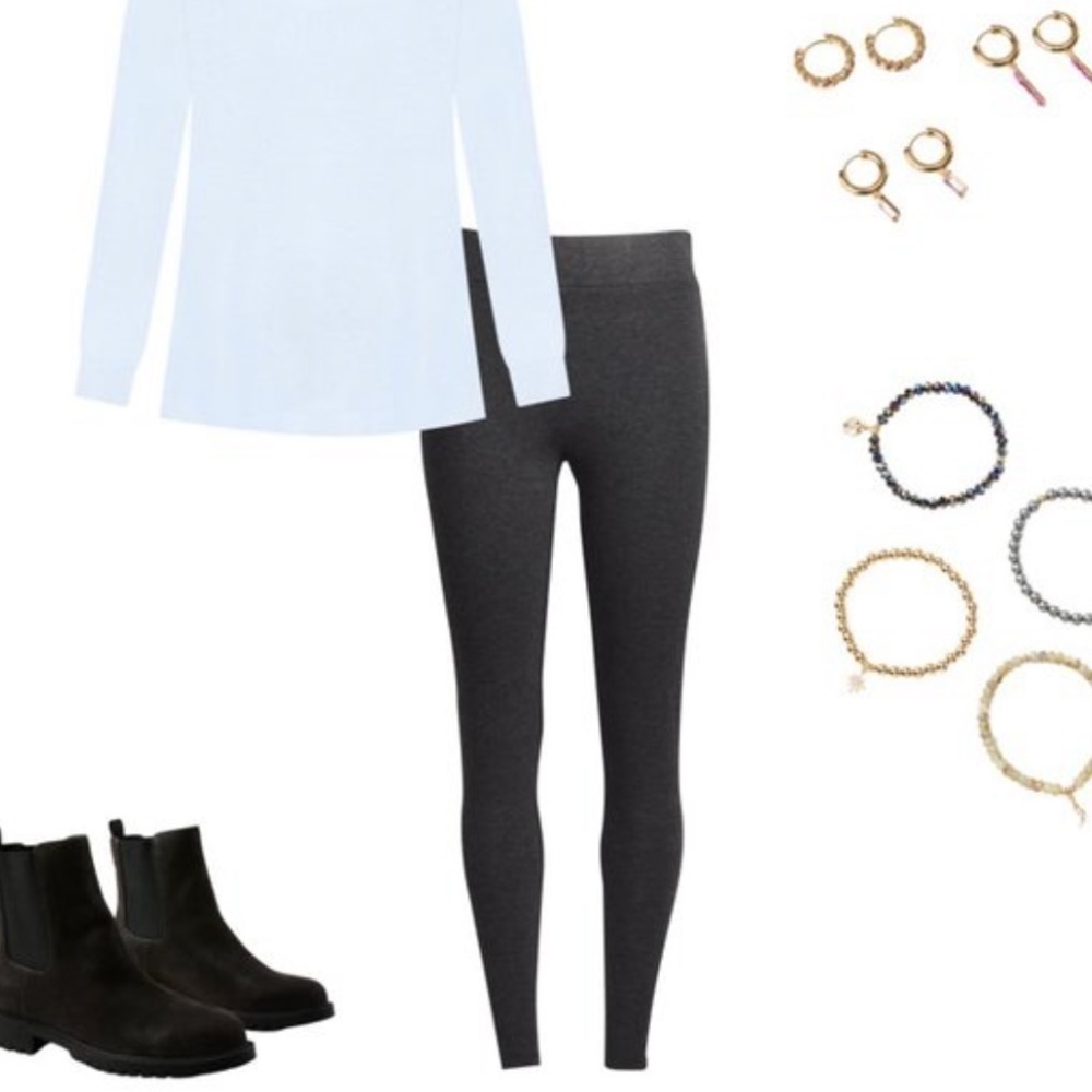 LOFT Gray Ponte Leggings